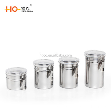 stainless steel kitchenware food canister set for food/ tea/biscute amazon